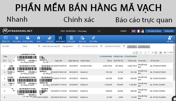 phần mềm bán hàng bằng mã vạch